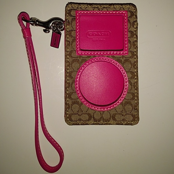 COACH Brown & Pink Ipod Case